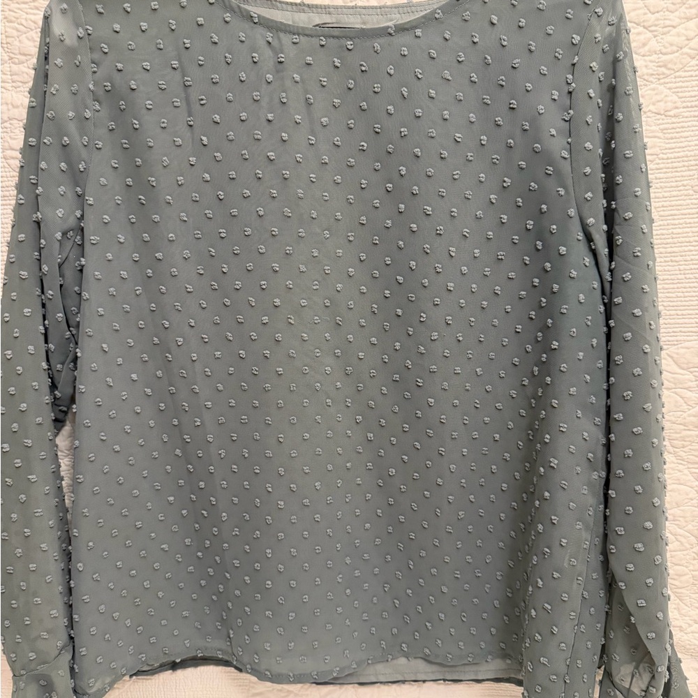 SHEIN Gray Textured Women's Blouse